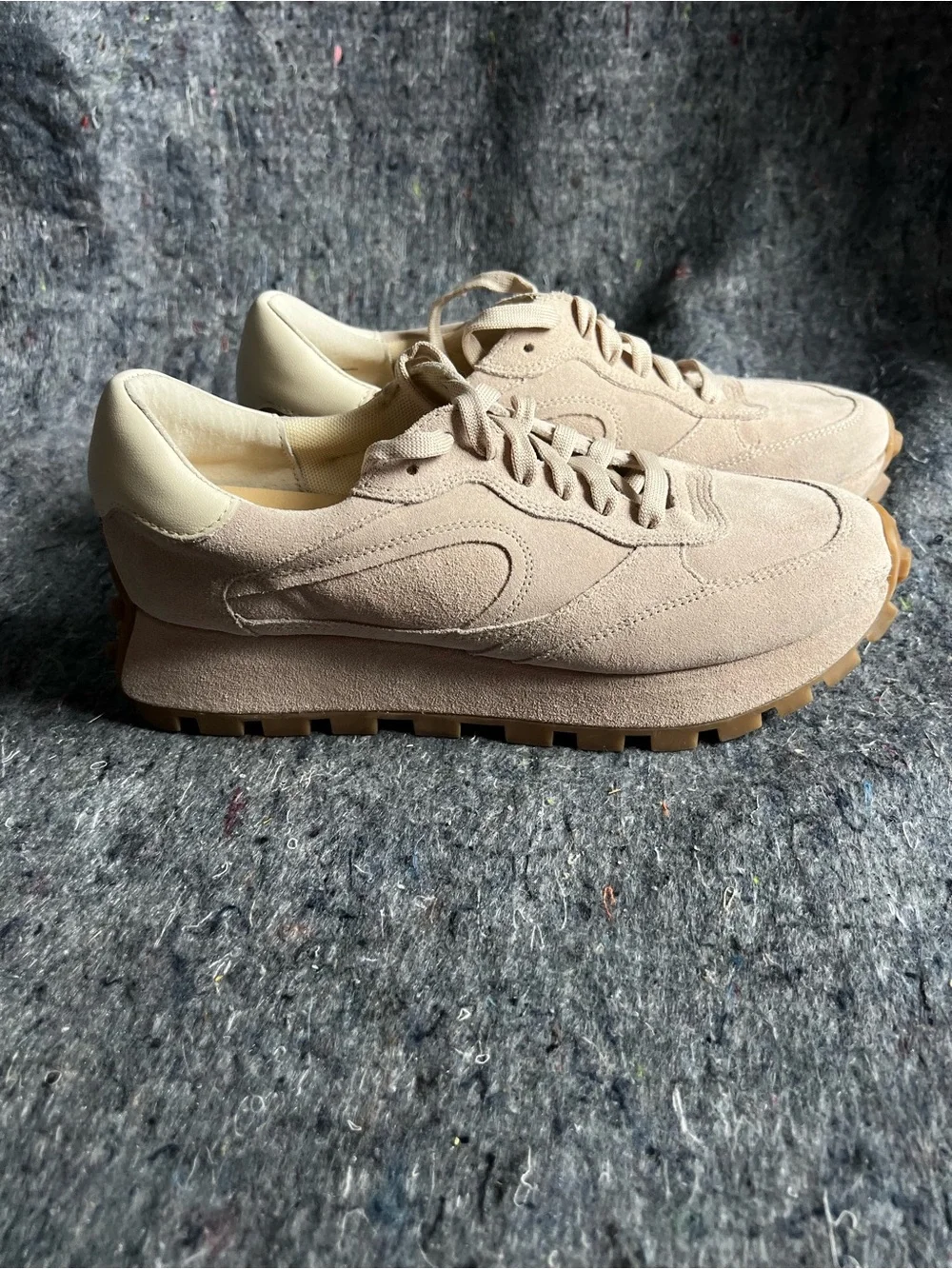 Dolce Vita Beige Suede Low-Top Sneakers